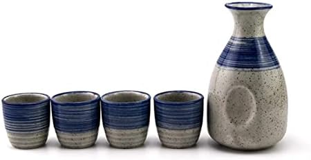 Слатиом керамика Саке чаша бокал еден тенџере од четири чаши за виновникот постави малечка чаша од керамичко вино