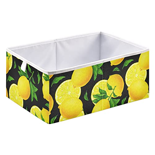 Коцки за складирање на жолта коцка од лимон, водоотпорна корпа за играчки за канти за организатор на коцка