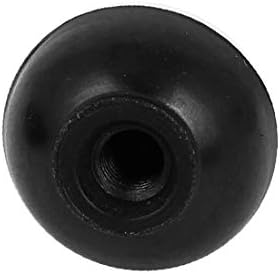 Х-гранка пластична тркалезна топка за рачни рачни рачни рачни рачни рачни топка црна M6x25mm 10 парчиња (Perilla Redonda de Plástico