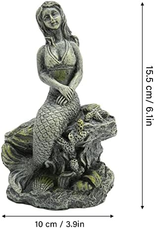 Лианглид сирена фигура сирена статуа декор смола сирена принцеза статуа убава риба резервоар сирена декор за аквариум украси