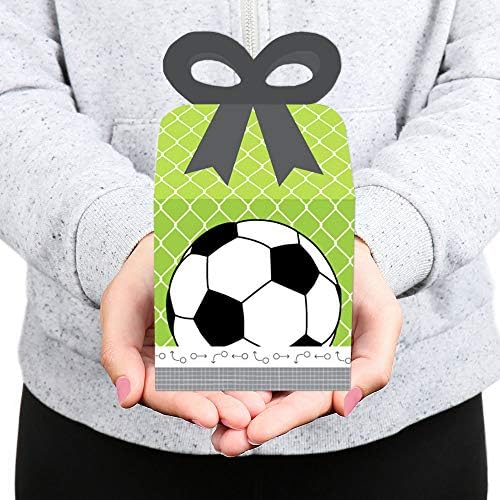 Голема Точка На Среќа Гоа - Фудбал - Квадратна Корист Кутии За Подароци-Туш За Бебиња или Кутии За Лак За Роденден-Комплет од 12