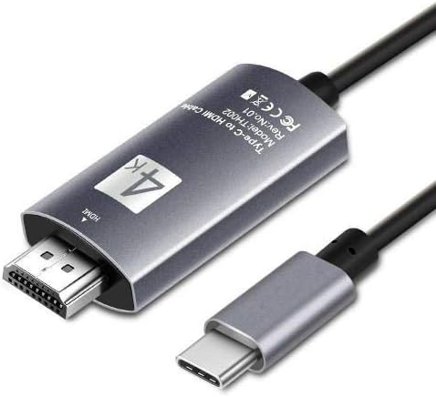 BoxWave Кабел Компатибилен Со Motorola Moto G73-SmartDisplay Кабел-USB Тип-C ДО HDMI, USB C/HDMI Кабел За Motorola Moto G73-Jet Black
