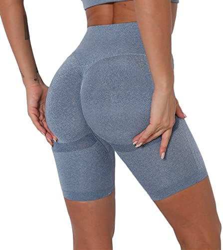 Женски високи половини спандекс јога шорцеви за велосипед цврсти истегнуваат жени кои трчаат танц одбојка кратки панталони хеланки