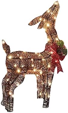 Messio Christmas Light Deer Deer Надворешно Божиќни ирватори водеше божиќни светли иглички за украси за украси на отворено