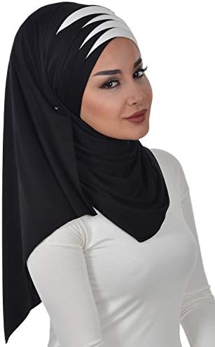 Дизајн на Ајша Хиџаб Муслимански марами за жени,%100 памук преостанаа маичка Шал турбан, 2-боја