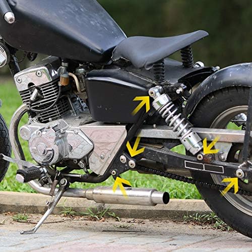 uxcell 12pcs шарен M6 моторцикл титаниум легура за легирање на завртки за прицврстувачи на завртки