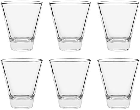 Барски-Европско Стакло-Двојни Старомодни Чаши За Тамблери-Уникатно Дизајнирани-Комплет од 6-10, 5 мл. - Произведено Во Европа