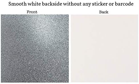 Crafasso 12 x 12 300gms Heavy & Premium Glitter Cardstock, 15 листови, сребро