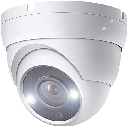 2MP HD DOME TVI/AHD/CVI CCTV Надзор за надзор безбедносен коакс -камера со видливи бели LED светла, 24/7 целосна ноќна визија во боја, агол широк 2,8 мм, пакет со 1080p 2MP 8 канали DVR рекор?