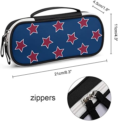 Американски знаме starsвезди-01 печатено молив за торбички торбички со рачка со преносни организатор на биро за торби за шминка