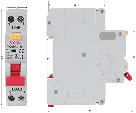 BneguV YCB9NL-40 230V RCBO MCB 30MA Преостаната струја на струјно коло со над-тековна заштита и заштита од кратко истекување