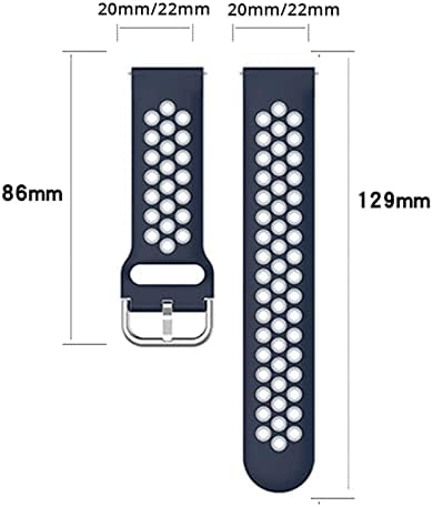 Ghfhsg Паметен Часовник Силиконски Ремен За Samsung Galaxy Watch4 40 44mm Класичен 42 46mm Нараквица 20mm Нараквица