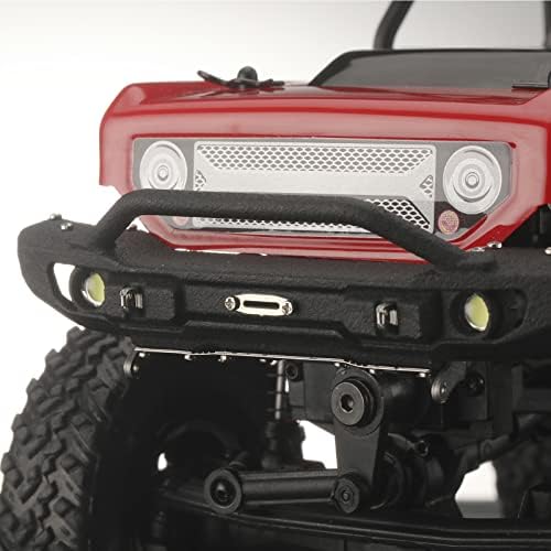 Djcrawler 1/24 скала најлонски преден браник со 5мм LED светла за аксијални SCX24 Jeep Wrangler Jlu Deadbolt RC Crawler Car Duplade