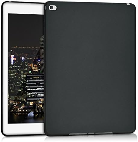 KWMobile TPU Silicone Case компатибилен со Apple iPad Air 2 - Случај мек флексибилен капаци на амортизација на шок - црна мат