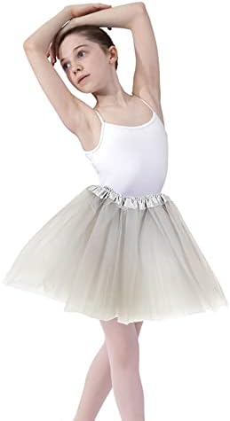 Девојче Туту здолниште, 3-слој Тул принцеза Балет фустан бебе здолниште Облечи принцеза танцувачка забава 3-10 години
