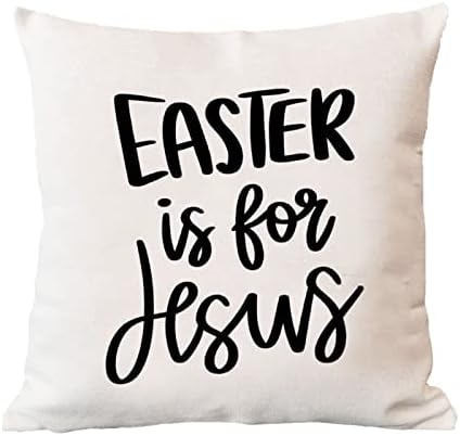 Велигден е за Исус Велигденски фрлање перница за покривање на акварел за зајаци за зајаци, христијанска пролетна декор, прекривка на плоштад