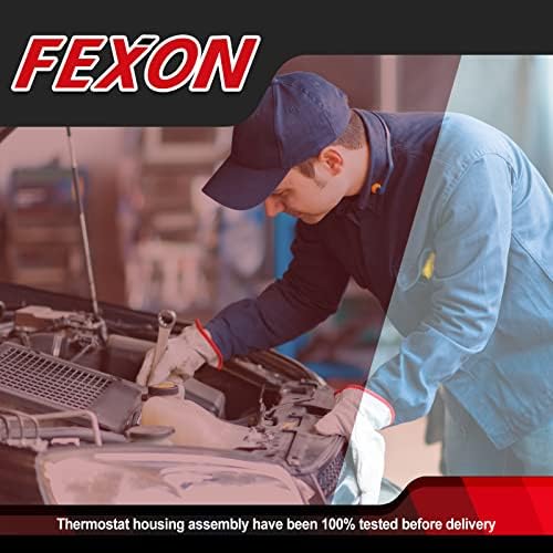 Фексон термостат склоп на куќиште компатибилно со 2008-2014 Dodge Avenger 2008-2012 Dodge Caliber 2008-2010 Chrysler Sebring 2011-2014