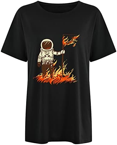 Manенски човек в Valentубените маички кратки 1/2 ракави блузи кошули со екипаж на срцев ритам фигура на оган средновековни слатки тимови lt