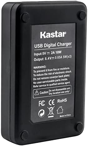 KASTAR NP-F570 LED2 USB полнач за батерии компатибилен со CCD-RV100 CCD-RV200 CCD-SC5 CCD-SC6 CCD-SC7 CCD-SC8 CCD-SC9 CCD-SC55 CCD-SC65
