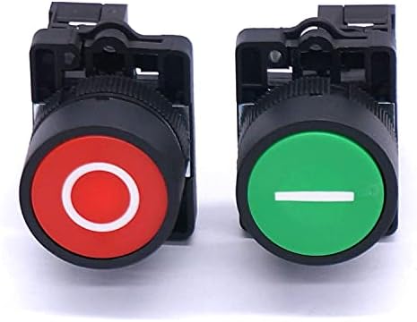 Tioyw 22mm AC 660V 10A моментално I/O црвено зелен знак Не е прекинувач за копче за притискање NC