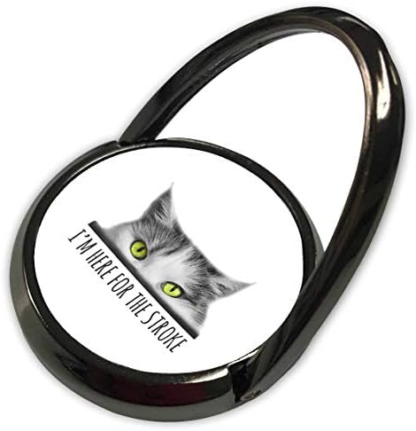 3drose Alexis Design - Cat Eyes - елегантна мачка со зелени очи. Јас сум тука за мозочен удар. Смешен позитивен подарок - телефонски прстен