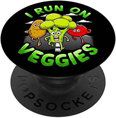 Јас трчам на зеленчук подарок за вегетани и вегетаријанци Попсокети зафаќаат и се залагаат за телефони и таблети