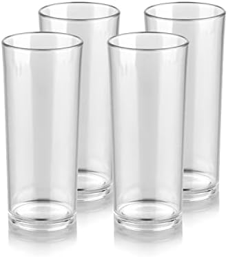 Пластични Чаши За Пиење Со врвен Квалитет од 10,8 унци, Проѕирни, Нераскинливи Поликарбонатни Топчиња За Вода, Сок, Коктели, Безбедни За Миење