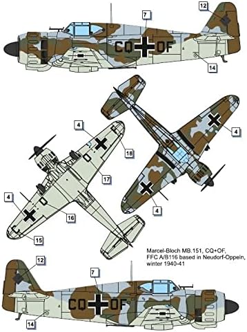 Дора Вингс 72030-1/72 Скала Марсел Блох МБ.151 Авион за странски услуги