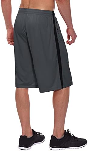 Балаф машки кошаркарски шорцеви долги со џебови за патенти Брзо суво тренинг за тренинзи 11 “