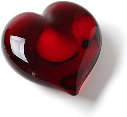 Ка д ' Оро Големо Црвено Срце Стакло Со Хартиена Тежина Рачно Разнесено Уметничко Стакло Во Стилот На Мурано