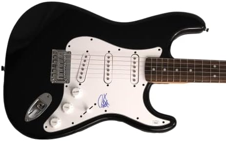 Роберт Трухило потпиша автограм со целосна големина Црна Фендер Стратокастер Електрична гитара w/ Jamesејмс Спенс ЈСА автентикација - Металика,