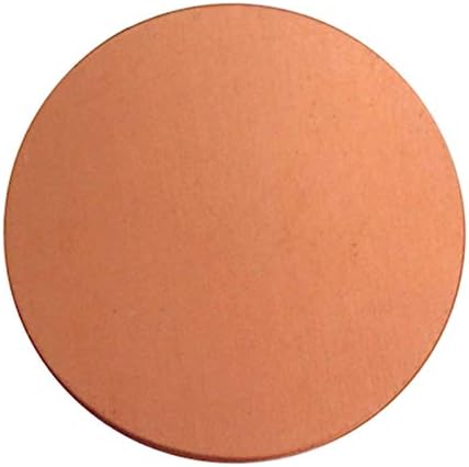 Месинг плоча бакарен диск, тркалезна кружна плоча за заптивка, кружен H62 бакар CNC метал Работен суровини Дебелина 3мм, дијаметар50мм