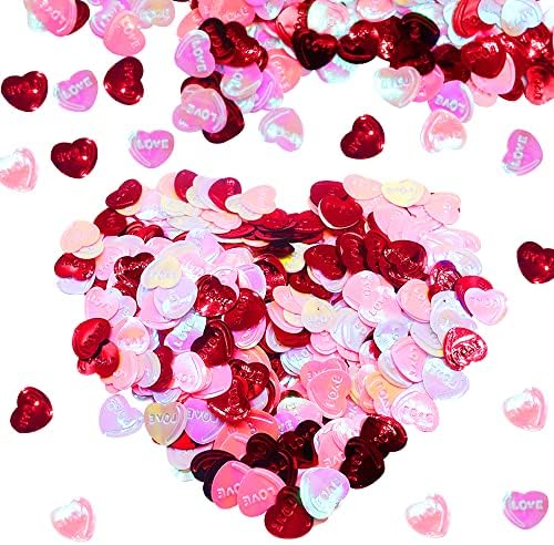 600 Парчиња Денот На Вљубените Конфети Роза-злато Црвено Срце Конфети Вљубените Декор Светки Хартија Конфети За Свадба Годишнината Ангажман