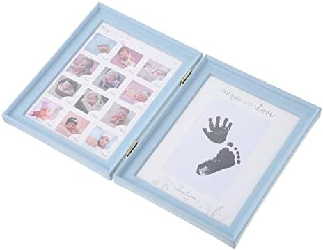 Кабилок мастило подлога Фото рамка Поставете табела новородено момче подароци Семејно рачно отпечаток фото рамка за бебиња рачно отпечаток