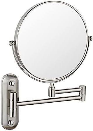 Огледало за убавина, Огледало За Шминка Поставено НА Ѕид Во Хотелска Бања 10х, 8 Инчно Продолжено Огледало Преклопливо Телескопско