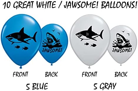 Балони Со Ајкули Од Цигански Жад-Одлични За Роденденски Забави Со Тематика На Ајкули, Забави За Неделата На Ајкули или Собири Под Морето-Пакет
