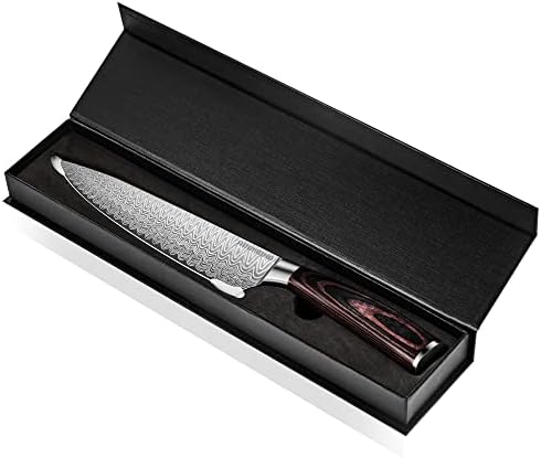 Редмонд Готвач нож 8 Инчен Кујна Нож Супер Остри Готвачи Ножеви Висок Јаглерод Нерѓосувачки Челик Готвење Нож Со Подарок Кутија