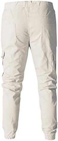 Атлетски панталони за мажи модни лабави убави џебови панталони алатки за камуфлажни панталони m-4xl машки памучни панталони