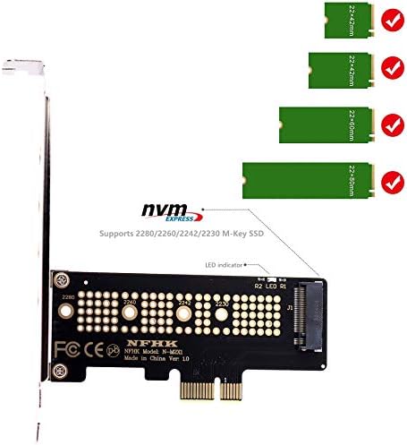 Deal4Go 2280/2260/2242/2230 M.2 SSD NVME M клуч за PCIE Адаптер картичка W/Heatsink Cooler Termal Pad поддржува PCI-Express X1 X4 X8 X16