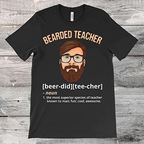 Смешна кошула за дефинирање на наставници со брада, подарок за недела на благодарност на наставниците