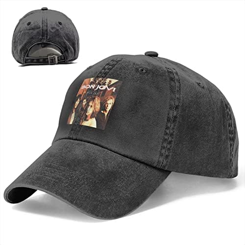 Бон рок бенд ovови Бејзбол капа за мажи жени ретро камионџии капи на отворено спортски памук тато капа црна