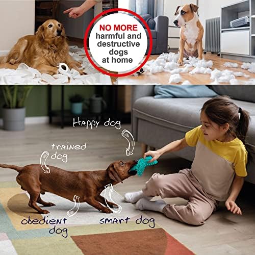 4 Пакет-Интерактивни Играчки за Кучиња. Играчка За вшмукување, Играчка За Навивање, Пилешка Нога што крцка, Јаже за Влечење, Чистење Заби, Издавање