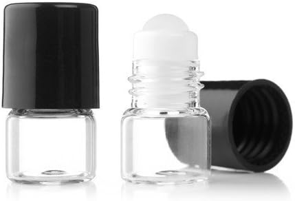 Grand Parfums Празни 1 ml Micro Mini Rollon Dram Glass Bhottles со стаклени топки со ролери - Пополнување на ароматерапија есенцијално масло