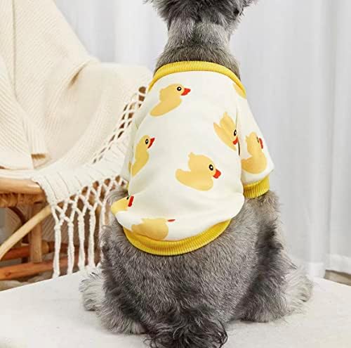 Нејасен џемпер за миленичиња за мачки и кучиња затворено и на отворено, топла пријатна качулка мека и задебелување на патка