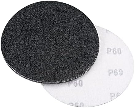 Uxcell 5 инчен пескачки диск 60 решетка кука и јамка влажна сув корисен силиконски карбид Ц-тежина за поддршка на шкурка за орбитален сандер