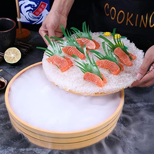 Ледено јадење сашими плоча тркалезна плоча за суши ресторан сув мраз за садови за закуска закуска одвојување на повеќекратни спецификации