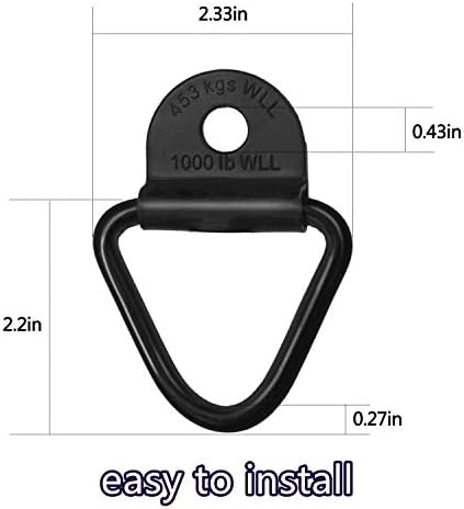 Coovie V-прстен Црн челик Врски надолу за прицврстувачи за приколки за камиони и замена на магацини
