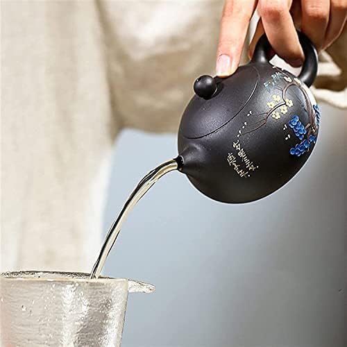 Office чајник чајник 200 мл класичен виолетова глинена чајник чајник во форма на топка во форма на чај тенџере за убавина котел Рачно изработена