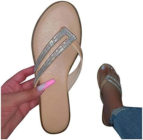 IQKA Womenените Flatform Sandals Clip Clip Sequin Squinwers Летни обични флип -апостол