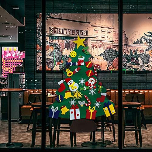 Aihoon DIY почувствува новогодишна елка за деца Божиќни украси Божиќни дрвја за мали деца со подароци од 31 п.п.